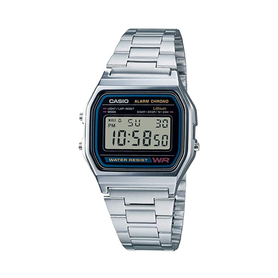 Orologio Casio Digitale Cinturino Acciaio E Quadrante Panna A168wa 8ayes - Foto 3