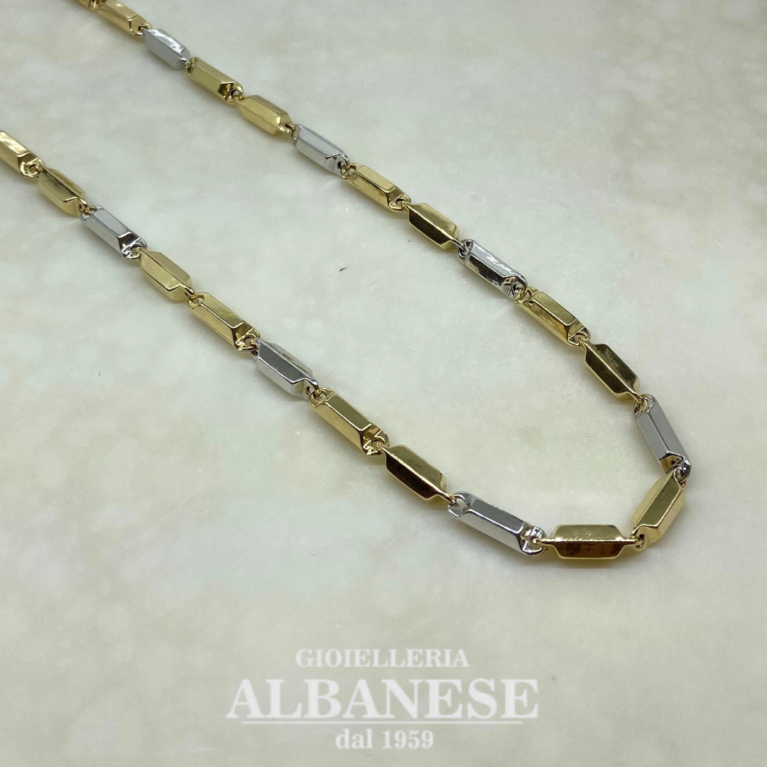 Collana in Oro Giallo e Bianco